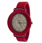 Load image into Gallery viewer, 6 Cuff Bangles Solid Color and Rhinestones Watch