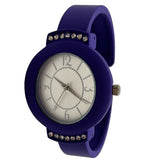 Load image into Gallery viewer, 6 Cuff Bangles Solid Color and Rhinestones Watch