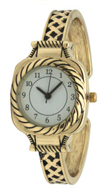 Load image into Gallery viewer, 6 Square Face Cuff Bangle Watch