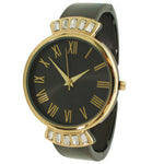 Load image into Gallery viewer, 6 Rhinestones Bold Cuff Bangle Watch