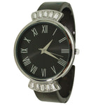 Load image into Gallery viewer, 6 Rhinestones Bold Cuff Bangle Watch
