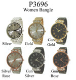 Load image into Gallery viewer, 6 Rhinestones Bold Cuff Bangle Watch