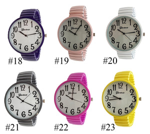 6 Large Face Stretch Watch