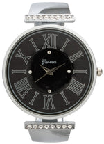 Load image into Gallery viewer, 6 Rhinestone Encrusted Bangle Watch with Roman Numerals