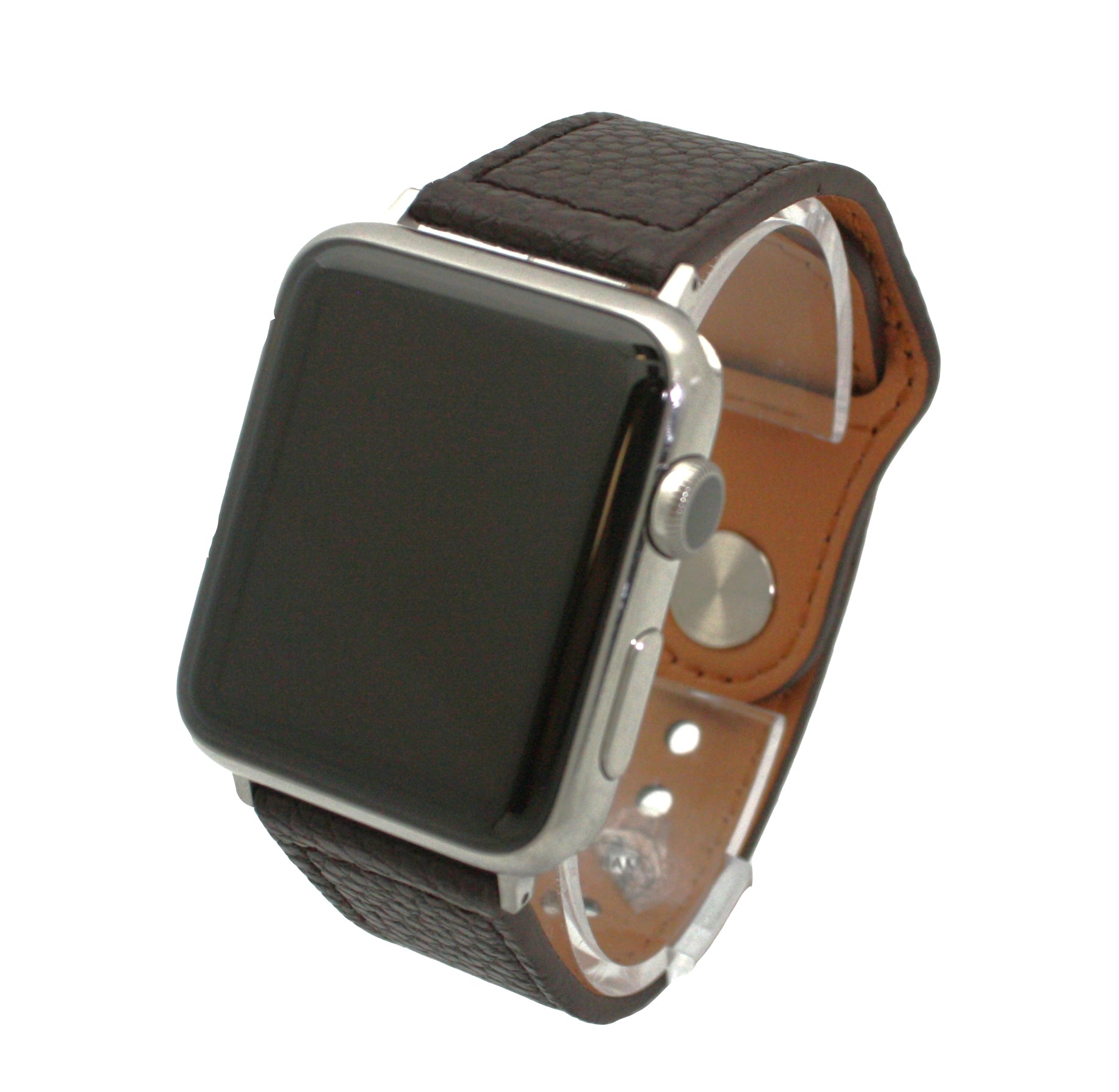 6 Faux Leather Snap Apple Watch Band