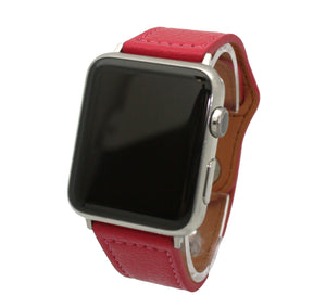 6 Faux Leather Snap Apple Watch Band