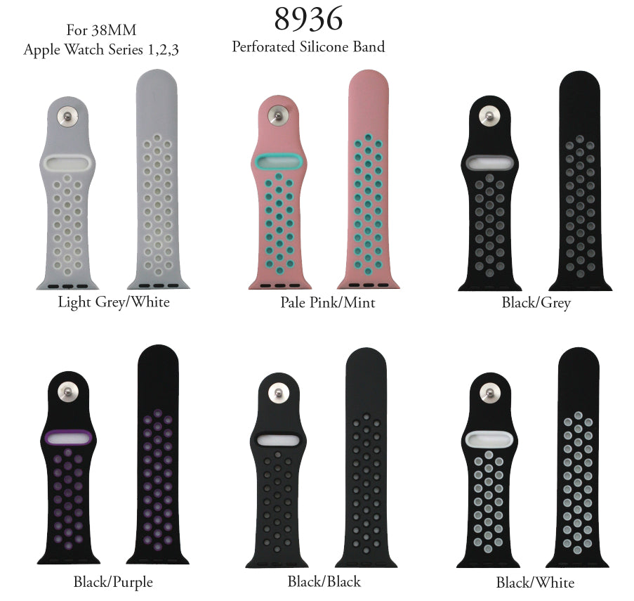 6 Perforated Silicone Band Apple Watch Band