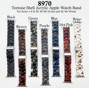 6 Tortoise Resin Apple Watch Band