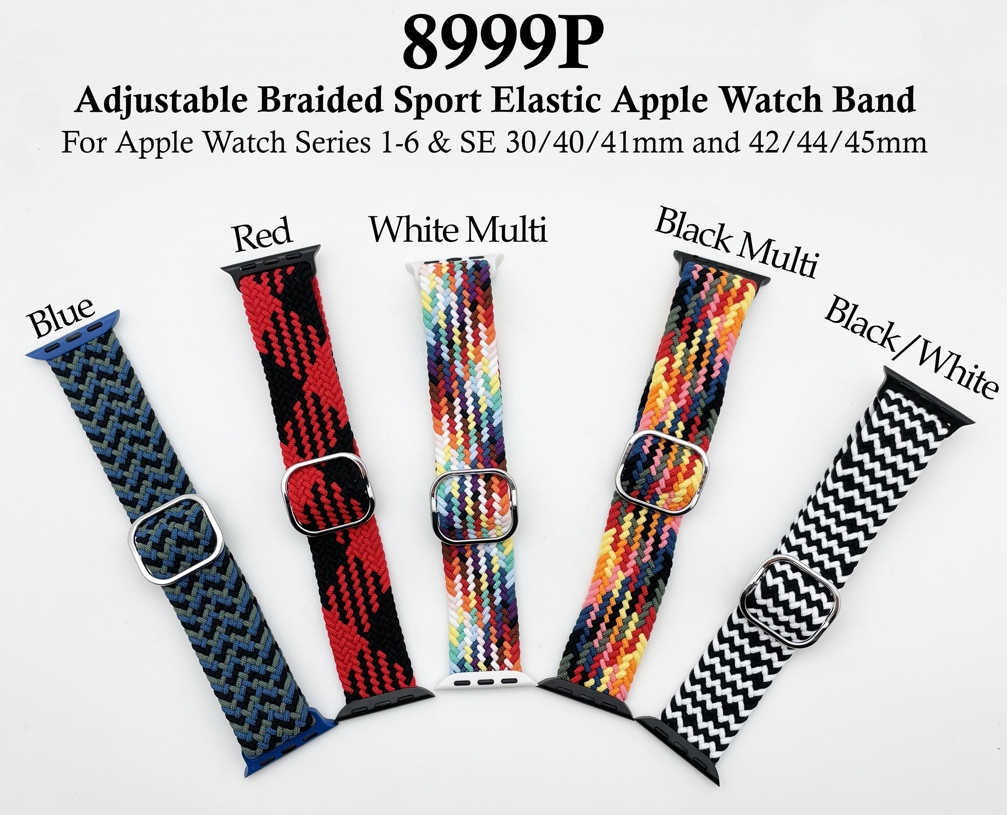 6 Printed Braided Apple Watch Band