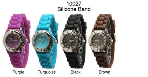 6 Geneva Ceramic Silicone Style Watches