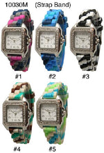 Load image into Gallery viewer, 6 Geneva Silicone Style Watches w/Rhinestones
