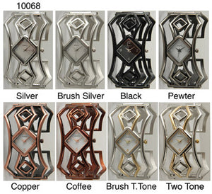 6 Geneva Metal Cuff Bangles