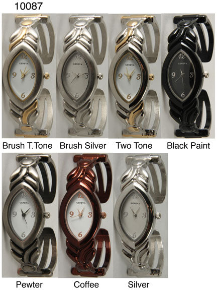 6 Geneva metal cuff bangles