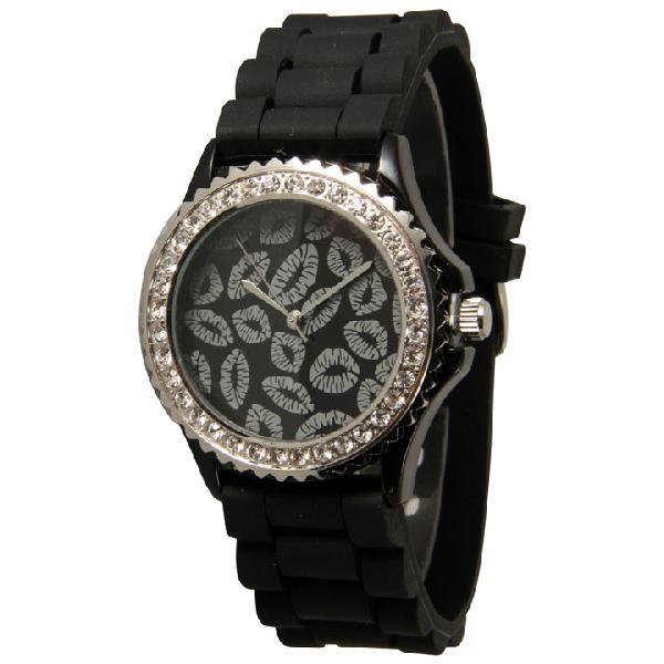 6 Narmi Silicone Strap Band Watches w/rhinestones