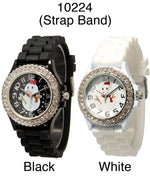 Load image into Gallery viewer, 6  Geneva Snow Man Silicone Strap Watches
