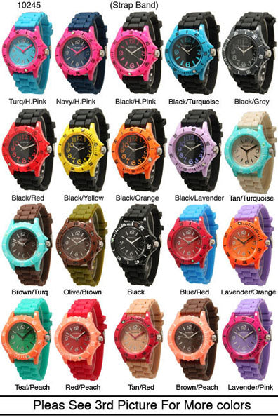 6 Narmi Silicone Strap Band Watches