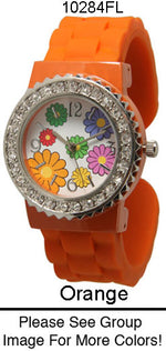 Load image into Gallery viewer, 6 Geneva Flower Silicone Bangles
