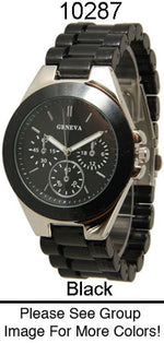 Load image into Gallery viewer, 6 Geneva Plastic Link Closed Band Watches
