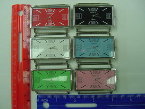 6 Jumbo Rectangle Solid Bar Watch Faces