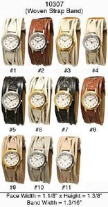 6 Woven Strap Band Watches