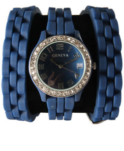 6 Geneva Silicone Wraparound Watches