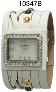 6 Geneva Snap Band Watches