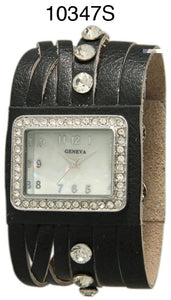 6 Geneva Snap Band Watches