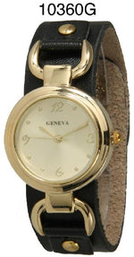 Load image into Gallery viewer, 6 Geneva Snap Band Watches
