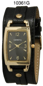 6 Geneva Snap Band Watches