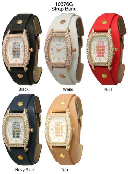 6 Geneva Strap Band Watches