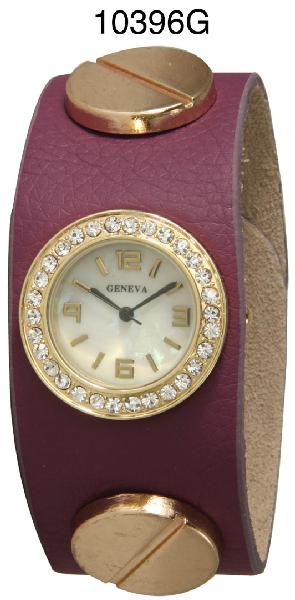 6 Geneva Snap Band Watches