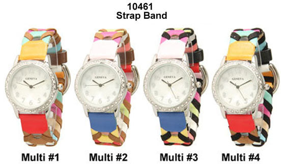 6 Geneva Strap Band Watches