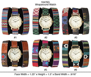 6 Geneva Strap Band Watches