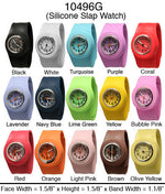 Load image into Gallery viewer, 6 Geneva Silicone Slap Band Watches
