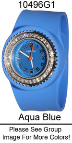 Load image into Gallery viewer, 6 Geneva Silicone Slap on Watches
