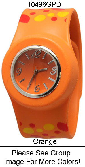 6 Silicone Slap Band Watches