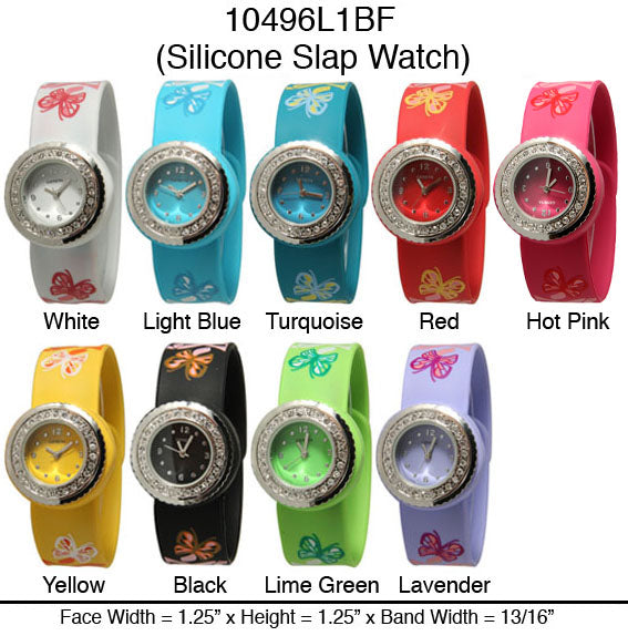 6 Geneva Silicone Slap Band Watches