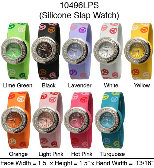 6 Geneva Silicone Slap Band Watches
