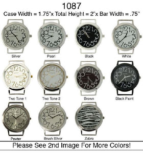 6 Jumbo Round Solid Bar Watch Faces
