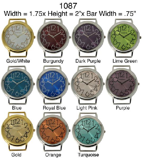 6 Jumbo Round Solid Bar Watch Faces