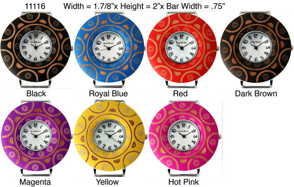 6 Narmi wood solid bar watch faces