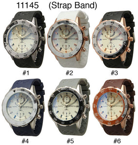 6 Silicone Strap Band Watches