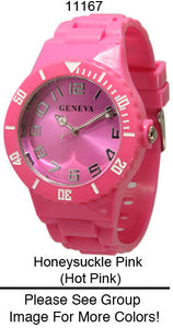 6 Geneva Ceramic Silicone Style Watches
