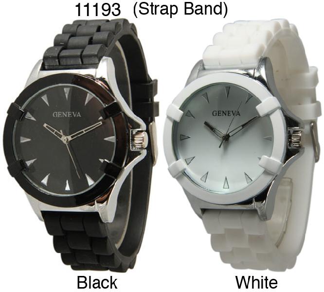 6 Geneva Silicone Strap Band Watches