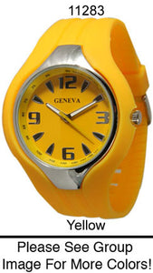 6 Geneva Silicone Strap Band Watches