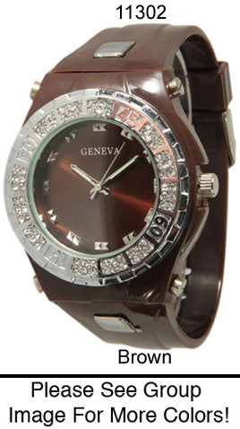 6 Geneva Strap Band Watches