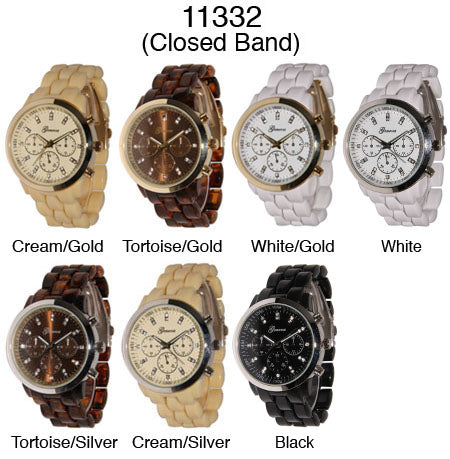 6 Geneva Closed Band Watches