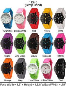 6 Silicone Strap Band Watches