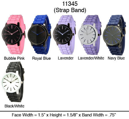 6 Silicone Strap Band Watches