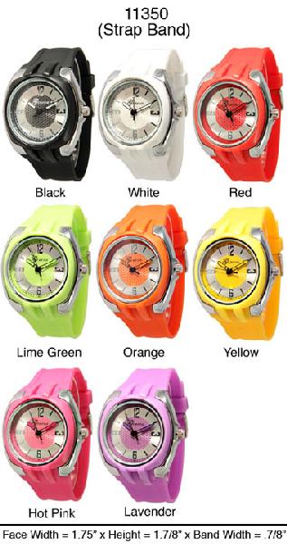 6 Geneva Silicone Strap Band Watches